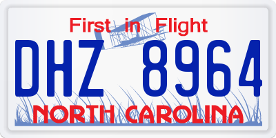 NC license plate DHZ8964