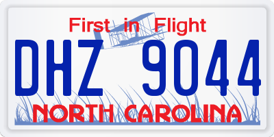 NC license plate DHZ9044