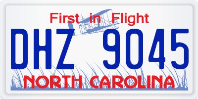 NC license plate DHZ9045