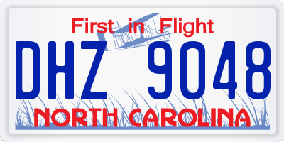 NC license plate DHZ9048