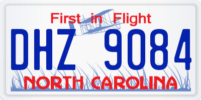 NC license plate DHZ9084