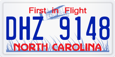 NC license plate DHZ9148