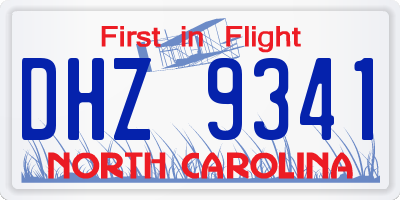 NC license plate DHZ9341