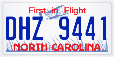 NC license plate DHZ9441