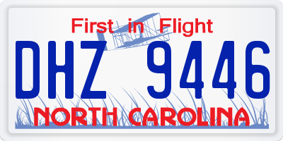 NC license plate DHZ9446