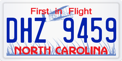 NC license plate DHZ9459