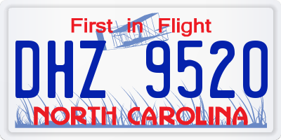 NC license plate DHZ9520