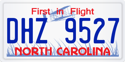 NC license plate DHZ9527