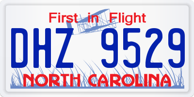 NC license plate DHZ9529