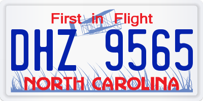 NC license plate DHZ9565