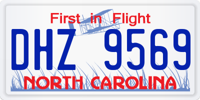 NC license plate DHZ9569