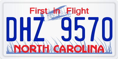 NC license plate DHZ9570