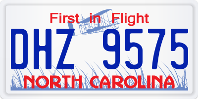 NC license plate DHZ9575
