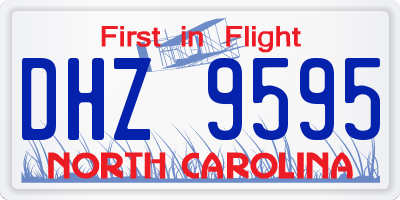 NC license plate DHZ9595