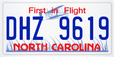 NC license plate DHZ9619