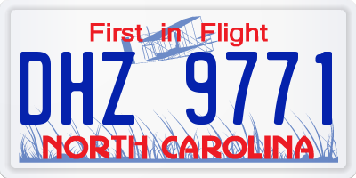 NC license plate DHZ9771