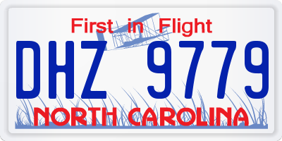 NC license plate DHZ9779