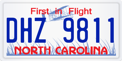 NC license plate DHZ9811