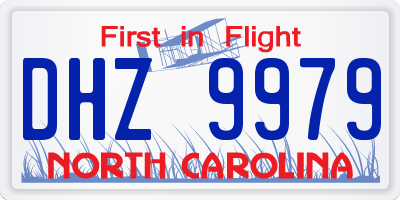 NC license plate DHZ9979