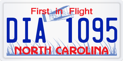 NC license plate DIA1095