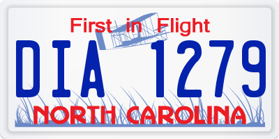 NC license plate DIA1279