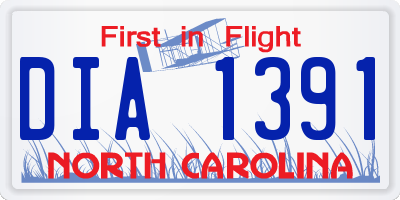 NC license plate DIA1391