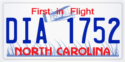 NC license plate DIA1752