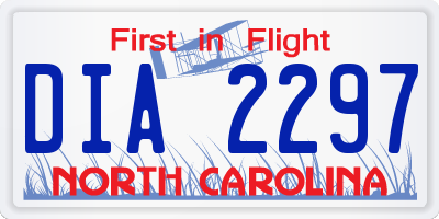 NC license plate DIA2297