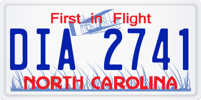 NC license plate DIA2741
