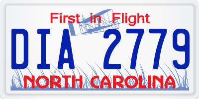 NC license plate DIA2779
