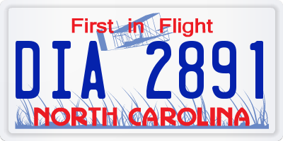 NC license plate DIA2891