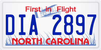 NC license plate DIA2897