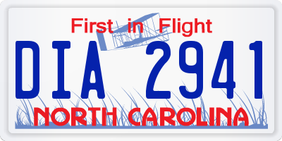 NC license plate DIA2941