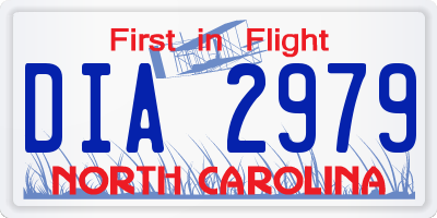 NC license plate DIA2979