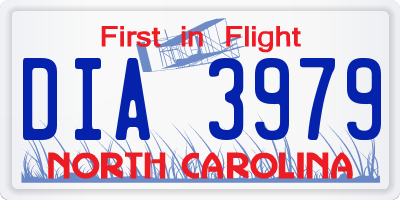 NC license plate DIA3979