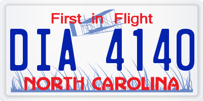 NC license plate DIA4140