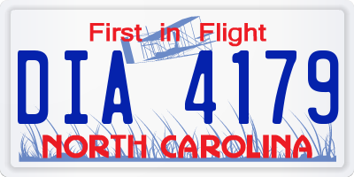 NC license plate DIA4179