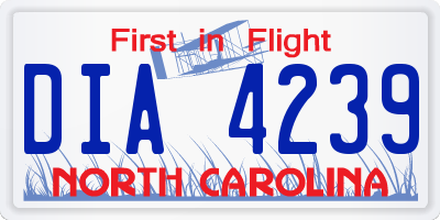 NC license plate DIA4239