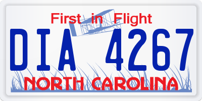 NC license plate DIA4267