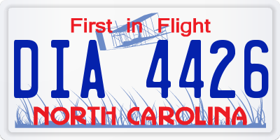 NC license plate DIA4426