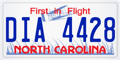 NC license plate DIA4428