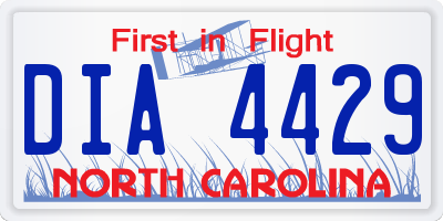 NC license plate DIA4429