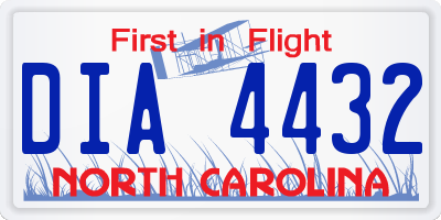 NC license plate DIA4432