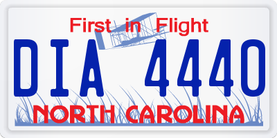 NC license plate DIA4440