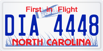 NC license plate DIA4448