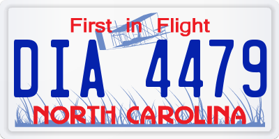 NC license plate DIA4479