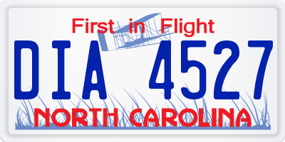 NC license plate DIA4527