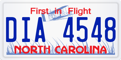 NC license plate DIA4548