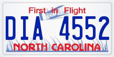 NC license plate DIA4552