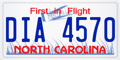 NC license plate DIA4570